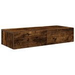 vidaXL Étagère murale avec tiroirs chêne fumé bois d'ingénierie