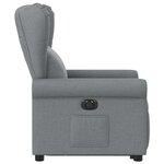 vidaXL Fauteuil inclinable électrique gris clair tissu