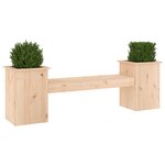 vidaXL Banc avec jardinières 184 5x39 5x56 5 cm bois massif de pin