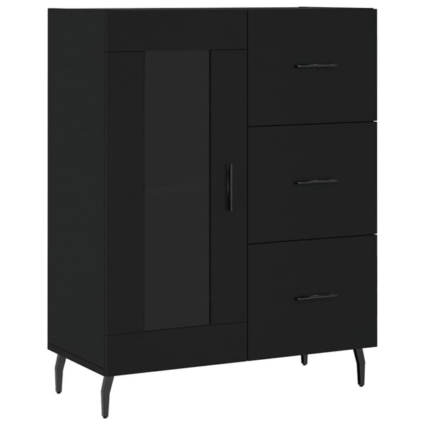 vidaXL Buffet noir 69 5x34x90 cm bois d'ingénierie