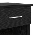 vidaXL Bureau avec rangement chêne noir 90x49.5x75 cm bois d'ingénierie