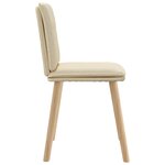 vidaXL Chaises à manger lot de 6 crème tissu