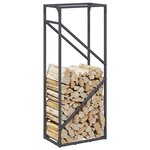 vidaXL Portant de bois chauffage anthracite 40x25x100 cm