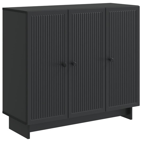 vidaXL Buffet Noir 89 x 34 5 x 80 cm Bois d'ingénierie