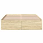 vidaXL Cadre de lit chêne sonoma 120x200 cm bois d'ingénierie