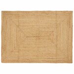vidaXL Tapis de zone Beige 120 x 170 cm Jute
