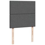 vidaXL Sommier à lattes de lit avec matelas Gris foncé 90x200 cm Tissu