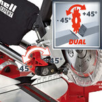 Einhell scie à onglet radiale 1800w te-sm 2131 dual