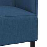vidaXL Canapé à Haut Dossier Bleu 109 x 56 x 121 cm tissu