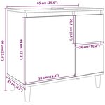 vidaXL Armoire de bain chêne marron 65x33x60 cm bois d'ingénierie