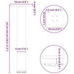 vidaXL Pieds de table basse 4 pièces Noir 42-44 cm Acier