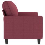 vidaXL Canapé à 2 places Rouge bordeaux 140 cm Tissu