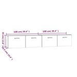 vidaXL Armoires murales 2 Pièces Blanc 100x36 5x35 cm Bois d'ingénierie