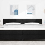 vidaXL Tête de lit LED avec des lumières à LED Noir 200 cm Polyester