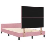 vidaXL Cadre de lit avec tête de lit Rose 120 x 190 cm Velours