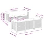 vidaXL Salon de jardin avec coussins 7 Pièces beige résine tressée