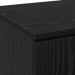 vidaXL Buffet Chêne noir 80 x 35 x 180 cm Bois d'ingénierie
