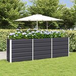 vidaXL Jardinière Anthracite 160 x 40 x 75 cm Acier