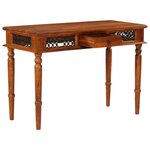 vidaXL Bureau avec tiroir 110x50x76 cm bois d'acacia solide