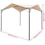 vidaXL Chapiteau tente 4 x 4 m Beige Acier