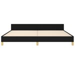vidaXL Cadre de lit avec tête de lit Noir 200x200 cm Tissu