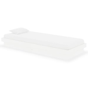 vidaXL Cadre de lit sans matelas blanc bois massif