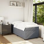 vidaXL Sommier à lattes de lit et matelas Gris foncé 90x200 cm Velours