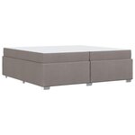 vidaXL Cadre de lit avec matelas Taupe 200 x 200 cm tissu
