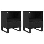 vidaXL Armoire de lit Chêne noir 40 x 35 x 50 cm Bois d'ingénierie