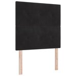 vidaXL Tête de lit LED avec bandes LED Noir 80 cm Velours