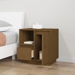 vidaXL Tables de chevet 2Pièces Marron miel 50x34x50cm Bois de pin massif