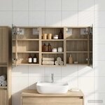 vidaXL Ensemble de Meubles de Salle de Bain 3 Pièces 90 x 10 5 x 50 cm