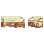 vidaXL Ensembles de canapés avec coussin 6 Pièces Naturel et Crème