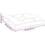 vidaXL Coussin de palette turquoise 70x70x12 cm tissu