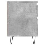 vidaXL Tables de chevet 2 Pièces gris béton 40x35x50 cm bois d’ingénierie