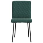 vidaXL Chaises à manger lot de 2 Vert foncé Velours