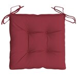 vidaXL Coussins de chaise lot de 6 rouge bordeaux 40x40x7 cm