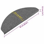 vidaXL Tapis d'escalier auto-adhésifs 20 Pièces gris 65x22 5x3 5 cm