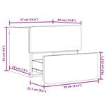 vidaXL Table de chevet Marron 39 x 34 x 33 cm Bois de pin massif