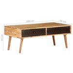 vidaXL Table basse 100x50x39 cm Bois d'acacia solide