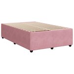 vidaXL Cadre de lit rose 120x190 cm velours