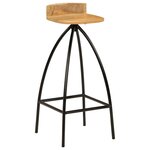 vidaXL Chaises de bar lot de 2 bois de manguier solide