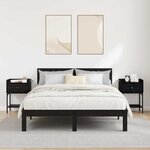 vidaXL Table de chevet avec tiroir 2 Pièces Chêne noir 40 x 29 x 60 cm