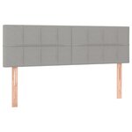 vidaXL Sommier à lattes de lit avec matelas Gris clair 140x200cm Tissu