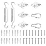 vidaXL Jeu d'accessoires de voile d'ombrage 8 Pièces Acier inoxydable