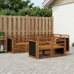 vidaXL Ensemble de canapé d'angle 6 Pièces Naturel Bois d'Acacia Massif