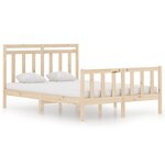 vidaXL Cadre de lit Bois massif 140x190 cm