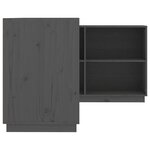 Bureau table poste de travail meuble d'ordinateur informatique étude 110 x 50 x 75 cm bois massif de pin gris 02_0023822