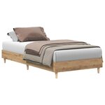 vidaXL Cadre de lit sans matelas chêne artisanal 90x200 cm