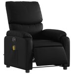 vidaXL Fauteuil de massage inclinable électrique noir similicuir